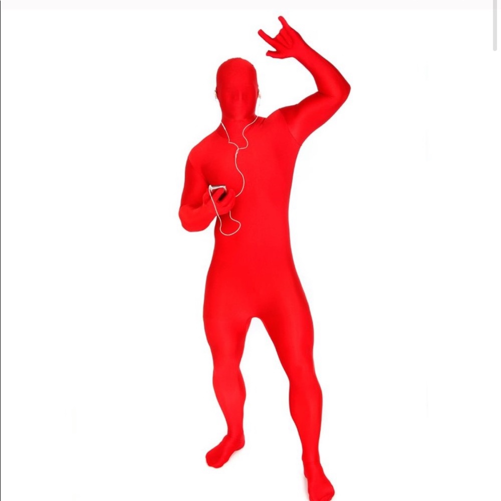 NWT red MORPHSUIT size M w/full zipper male/female Halloween costume party